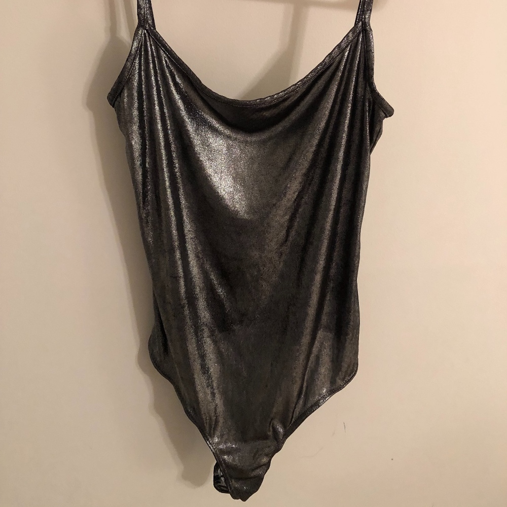 Women's American Apparel Silver Bodysuit